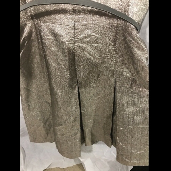 NWT Lafayette 148 Lois Ceremonial Cloth Dress in Oyster Metallic [SZ‎ 16 ] - Picture 7 of 8